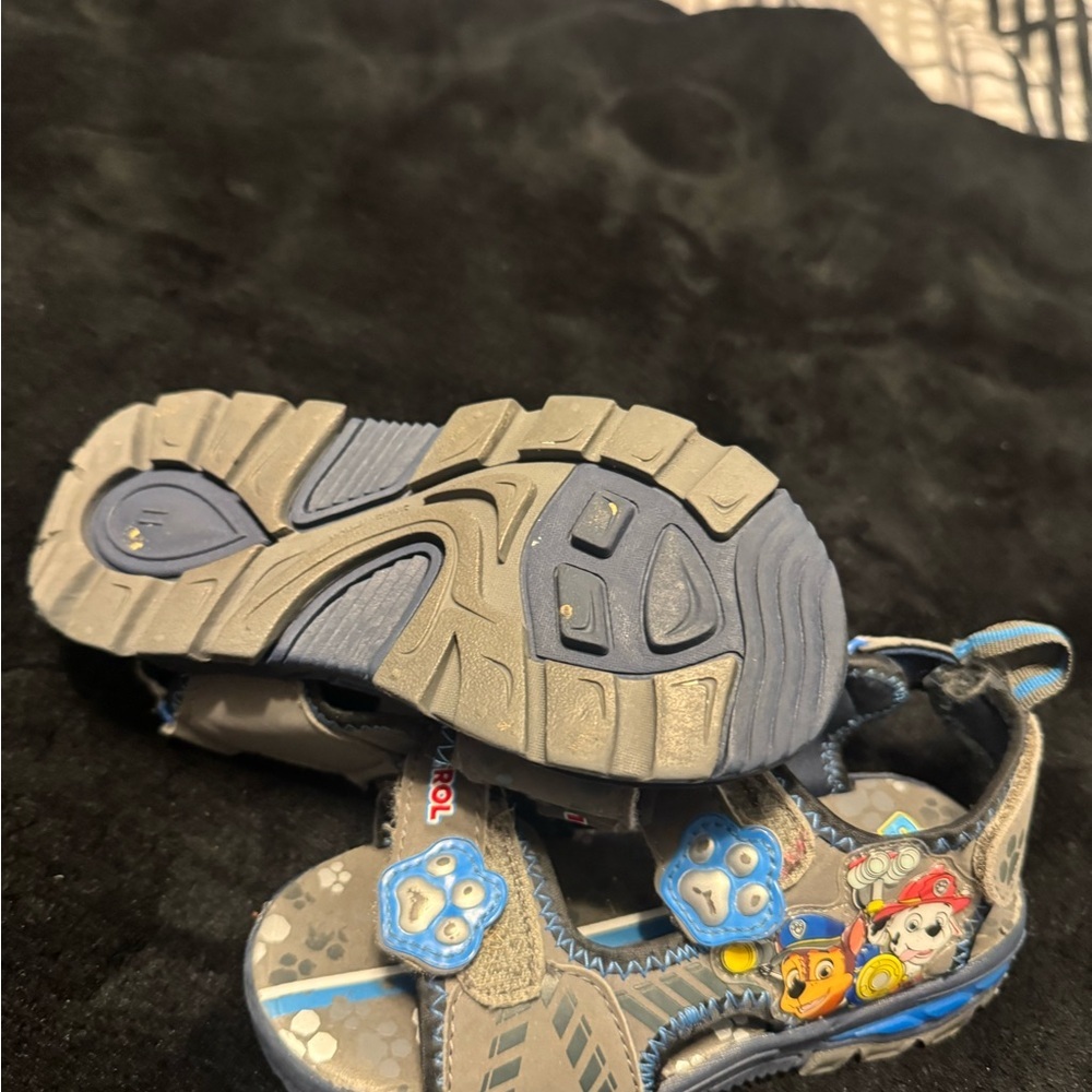Paw Patrol Kids Sandals - Blue and Black. Comfy! Great for play or casual. 11T - Picture 6 of 8